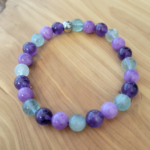 Fluorite,  Purple Mica Chalcedony and Amethyst